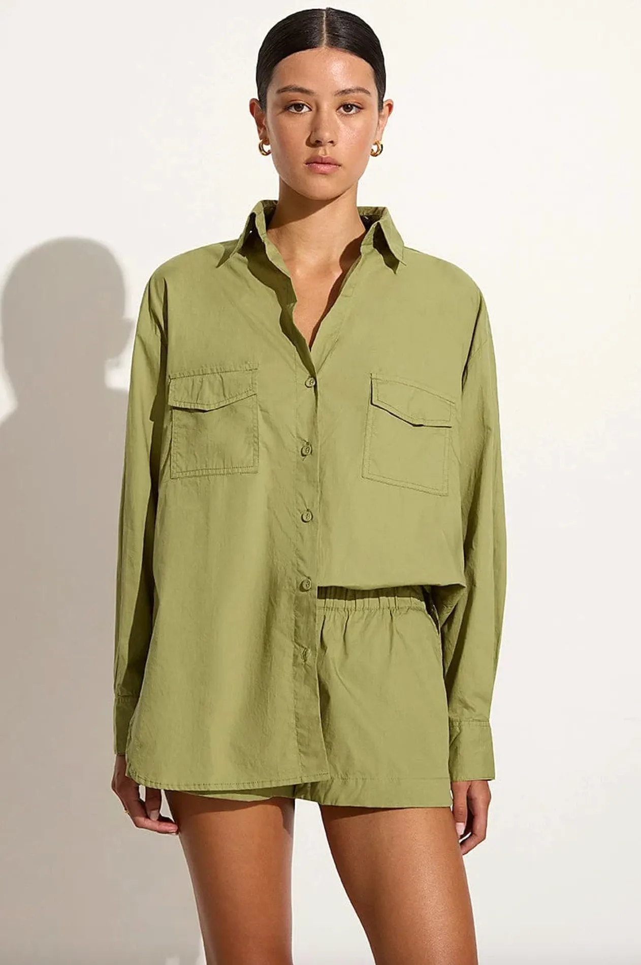 Faithfull the Brand Tyde Shirt in Khaki