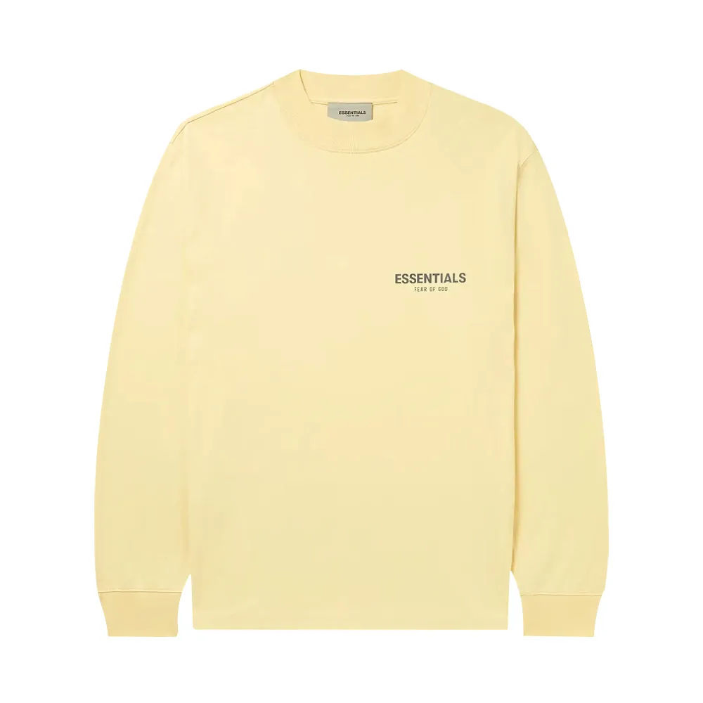 Fear of God ESSENTIALS Appliquéd Logo-Print Long Sleeve Tee