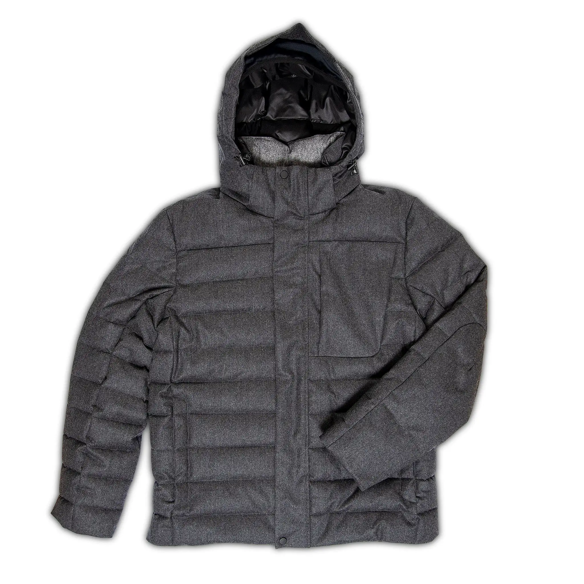 Herevé winter wool down ski jacket (dark grey melange)