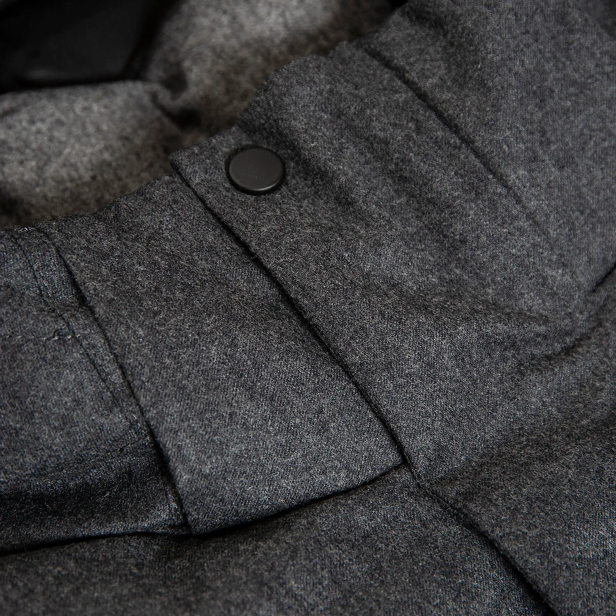 Herevé winter wool down ski jacket (dark grey melange)