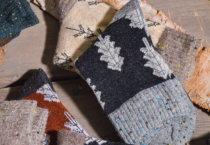 Holiday Special | Wool Socks | Pine Tree (Dark Grey)