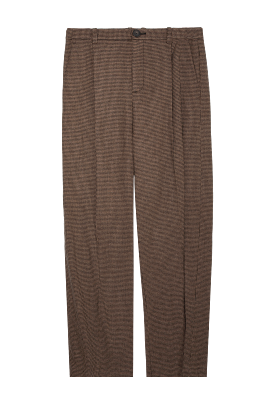 Houndstooth Pleat Front Pant