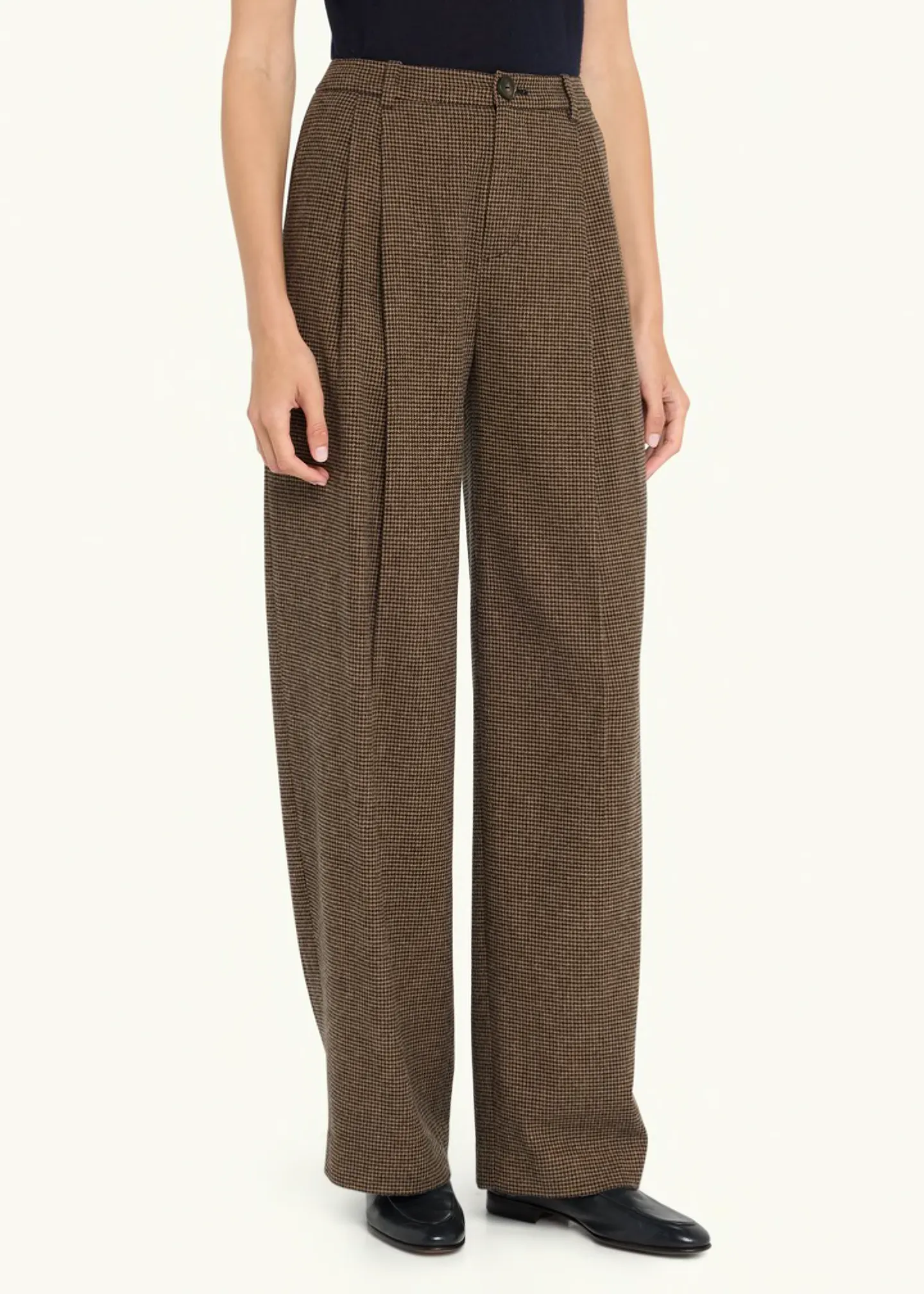 Houndstooth Pleat Front Pant