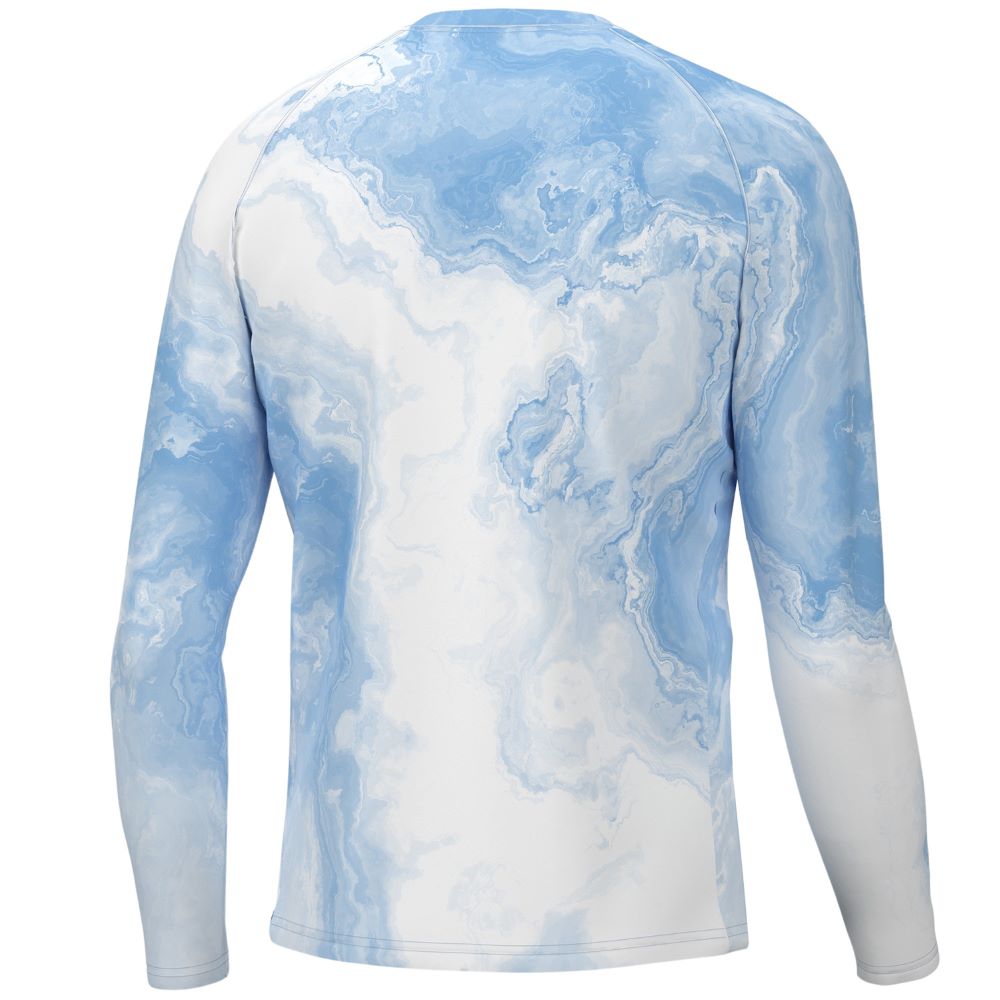 'Huk' Men's Pursuit Brackish Rock Crew Neck - Azure Blue