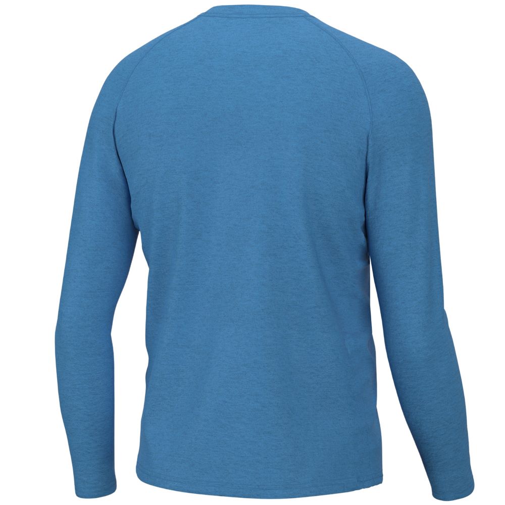 'Huk' Men's Waypoint Crew Neck - Azure Blue