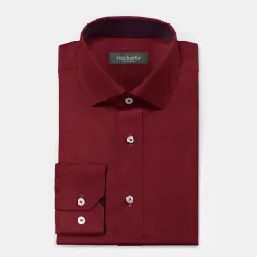 Imperial red Custom Shirt with contrast collar