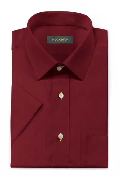 Imperial red short sleeve Shirt with chest pocket