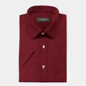 Imperial red short sleeve Shirt with chest pocket