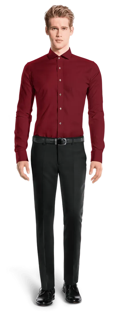 Imperial red wide collar Shirt