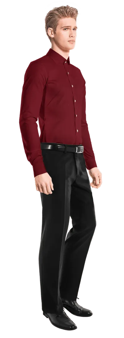 Imperial red wide collar Shirt