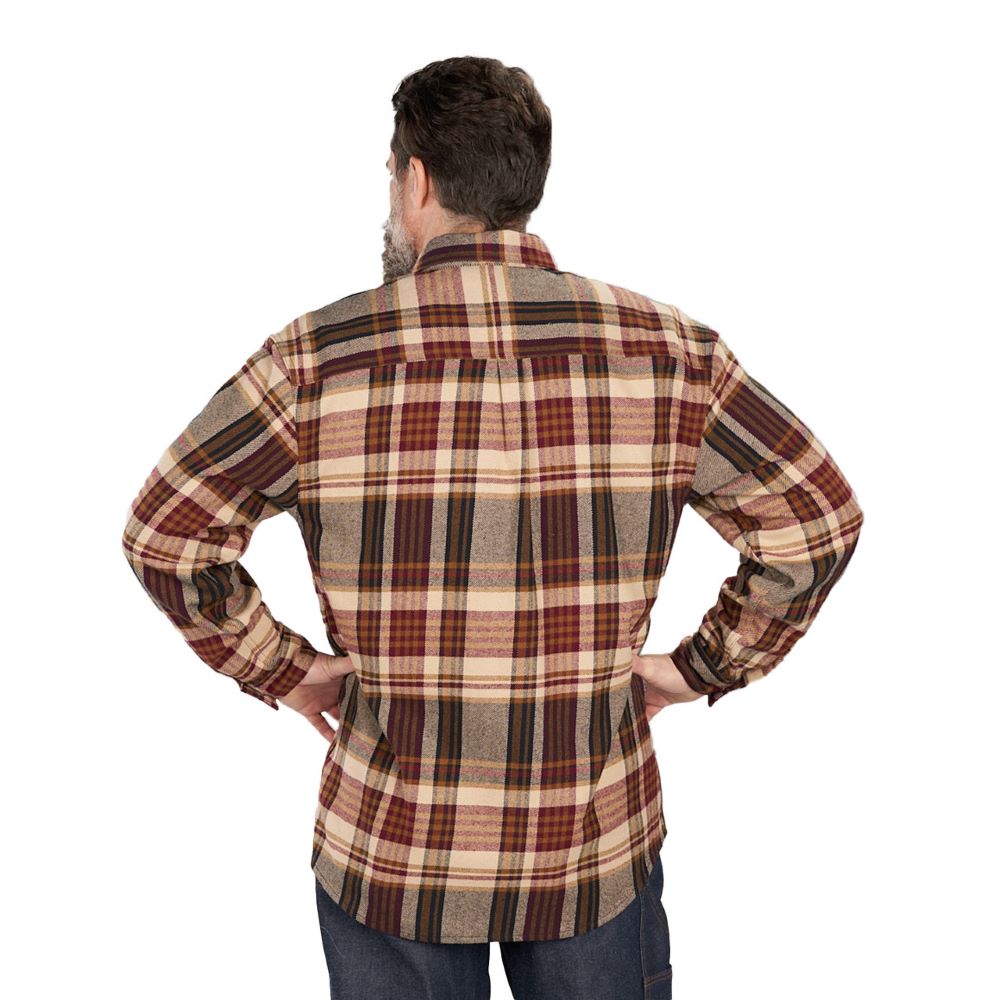 'KEY' Men's Fort Scott Plaid Flannel - Mahogany Plaid