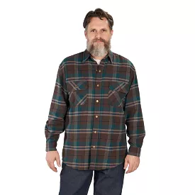 'KEY' Men's Fort Scott Plaid Flannel - Tempo Teal Plaid