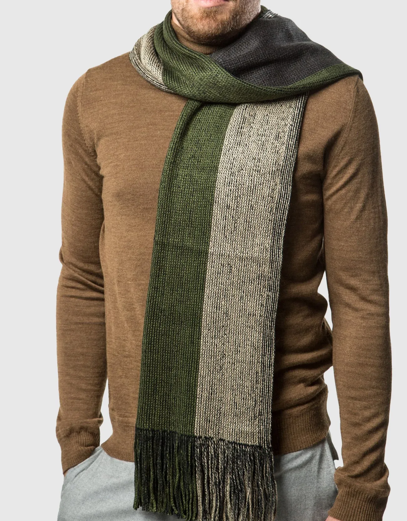 King Striped Knit Scarf