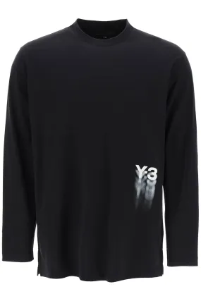 long-sleeved t-shirt with logo print