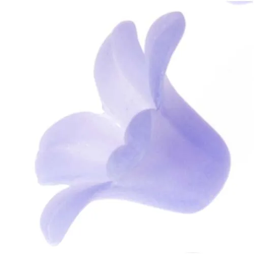 Lucite Lily Bell Flowers Matte Lilac Purple Light Weight 12mm X 7mm (10 pcs)