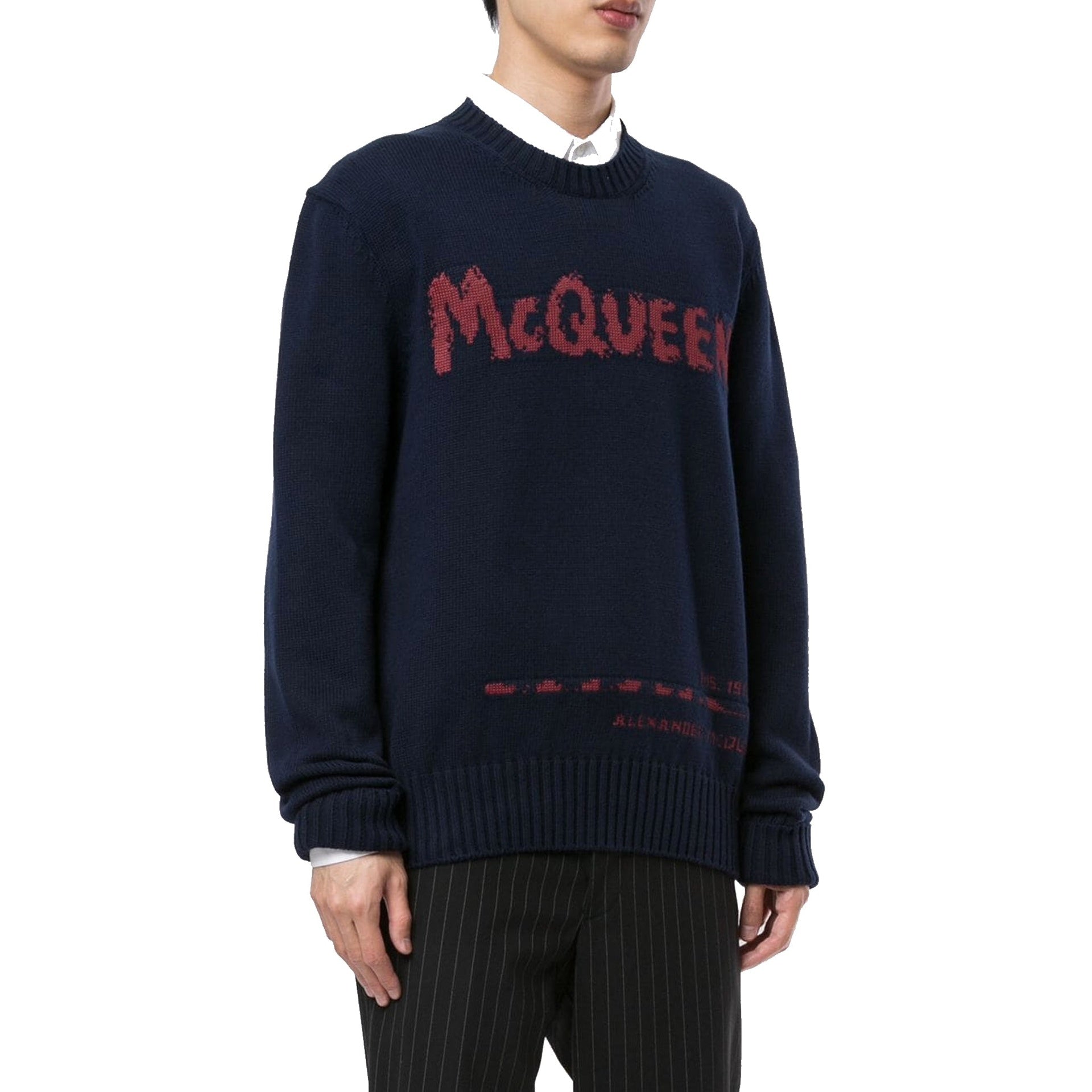 Maglione con logo Alexander Mcqueen