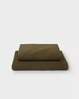 Marcel Linen Sheet Set - Moss