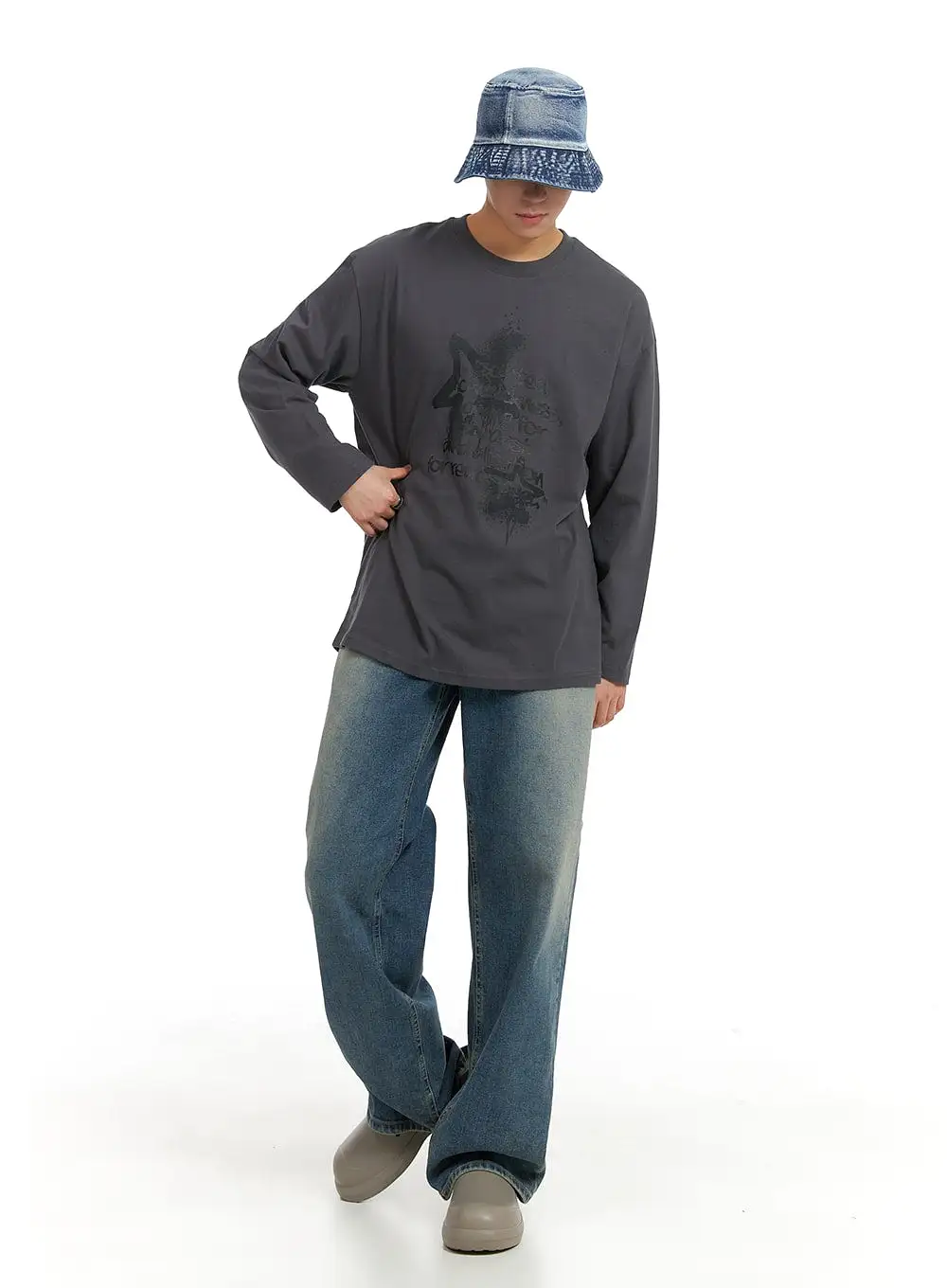 Men's Cotton Graphic Long Sleeve IA401