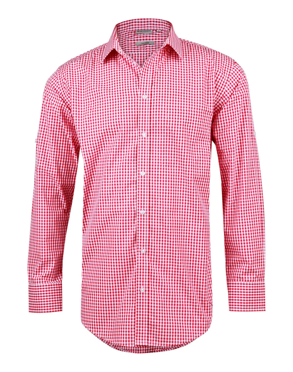 Men's Gingham Check Long Sleeve Shirt - 3 colors