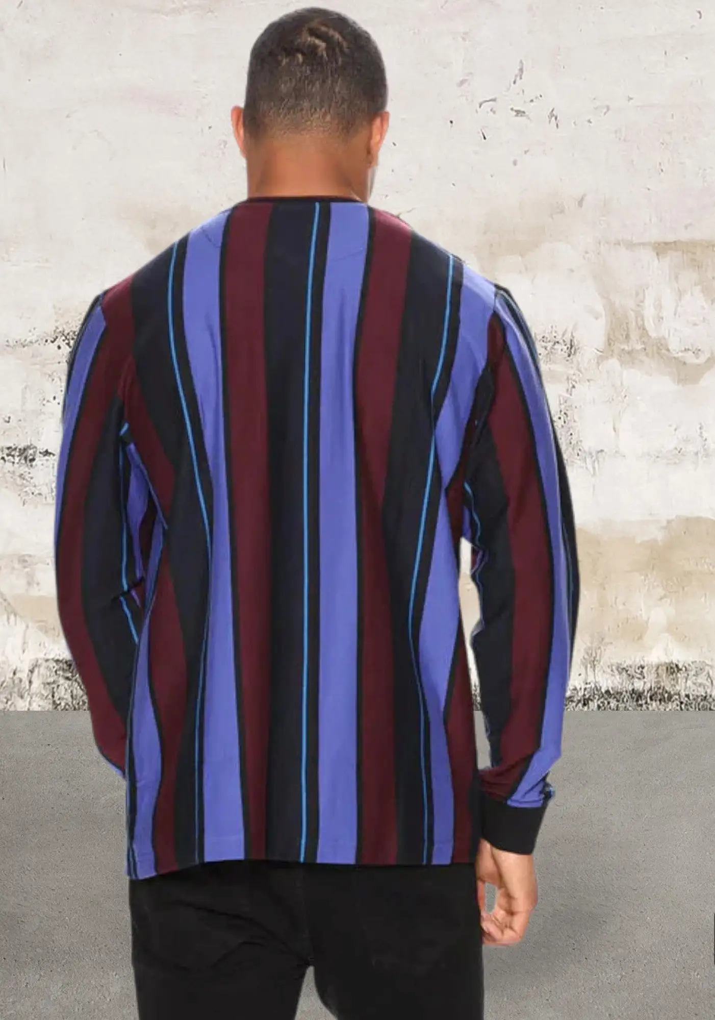 Men's long sleeve multicolor top