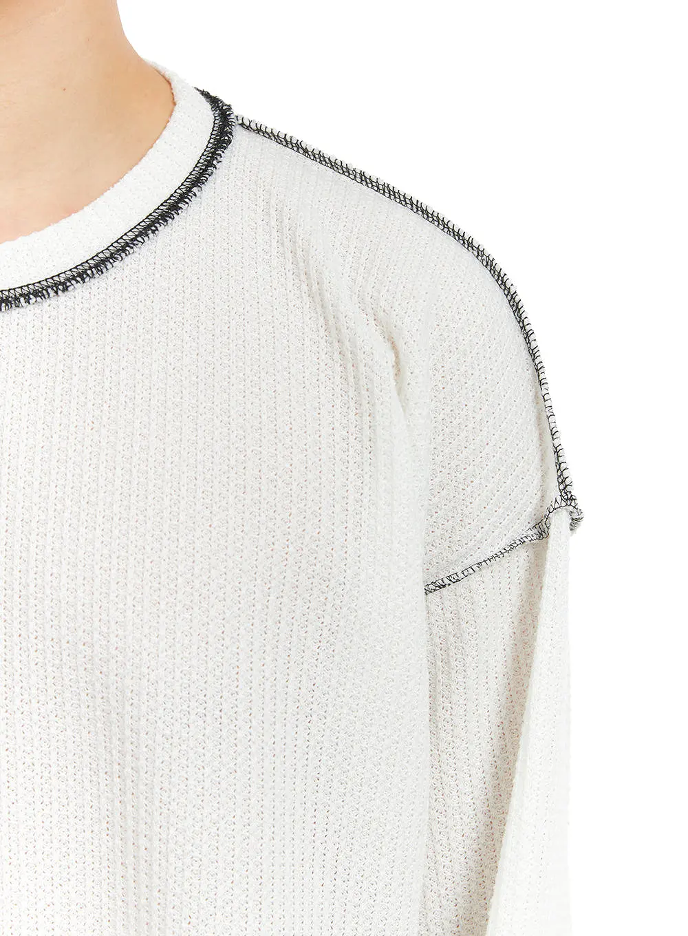 Men's Stitch Detail Oversized Long Sleeve IA402