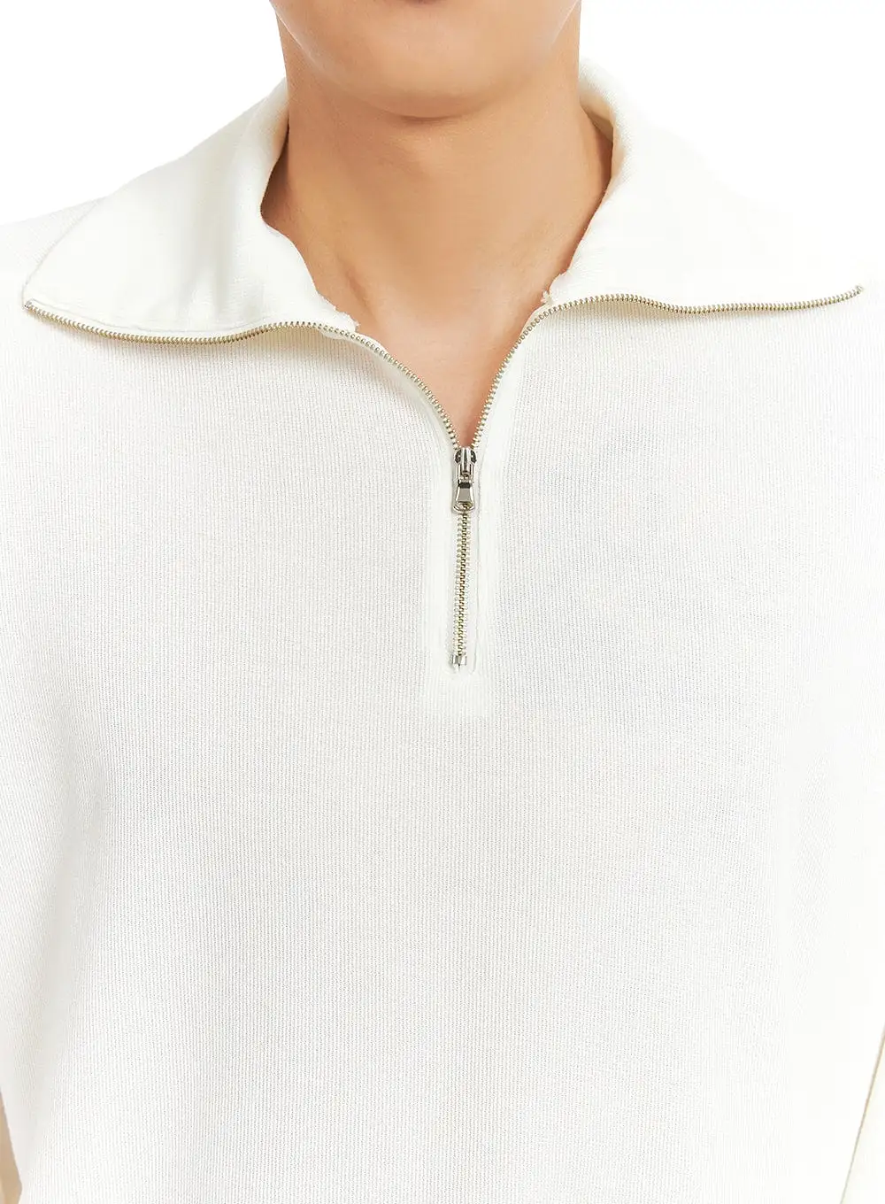 Men's Zip Up Collar Long Sleeve Top IA401