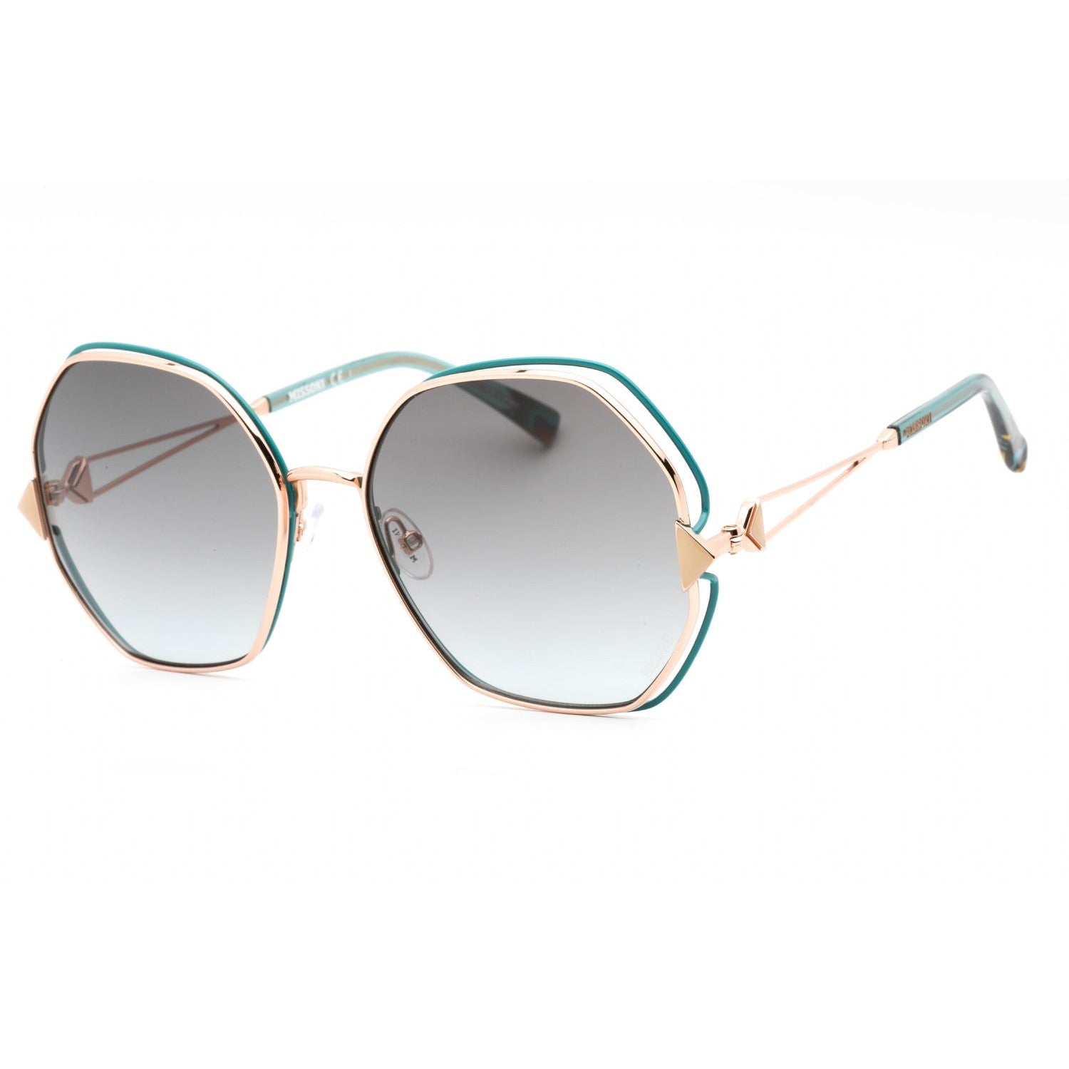 Missoni MIS 0075/S Sunglasses GOLD TEAL/DARK GREY SF Women's