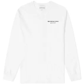 MKI Long Sleeve List Print TeeWhite