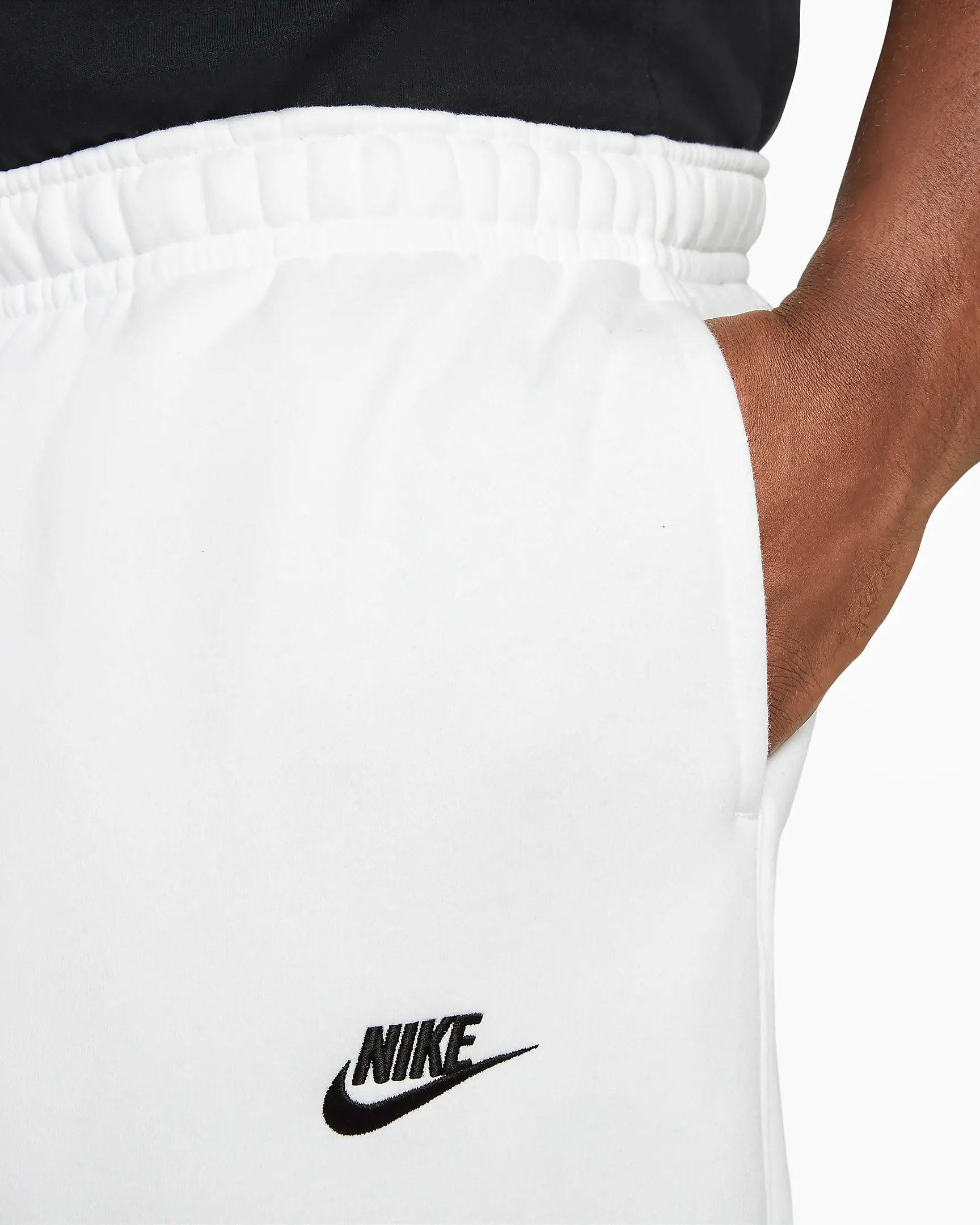 Nike Men's Sportswear Club Fleece Jogger Pants - White