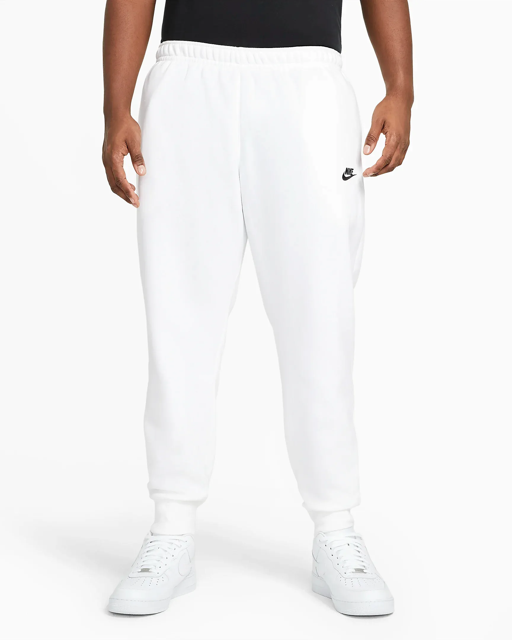 Nike Men's Sportswear Club Fleece Jogger Pants - White