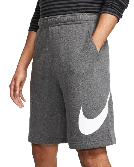 Nike Men's Sportswear Club Shorts - Charcoal Heather / White