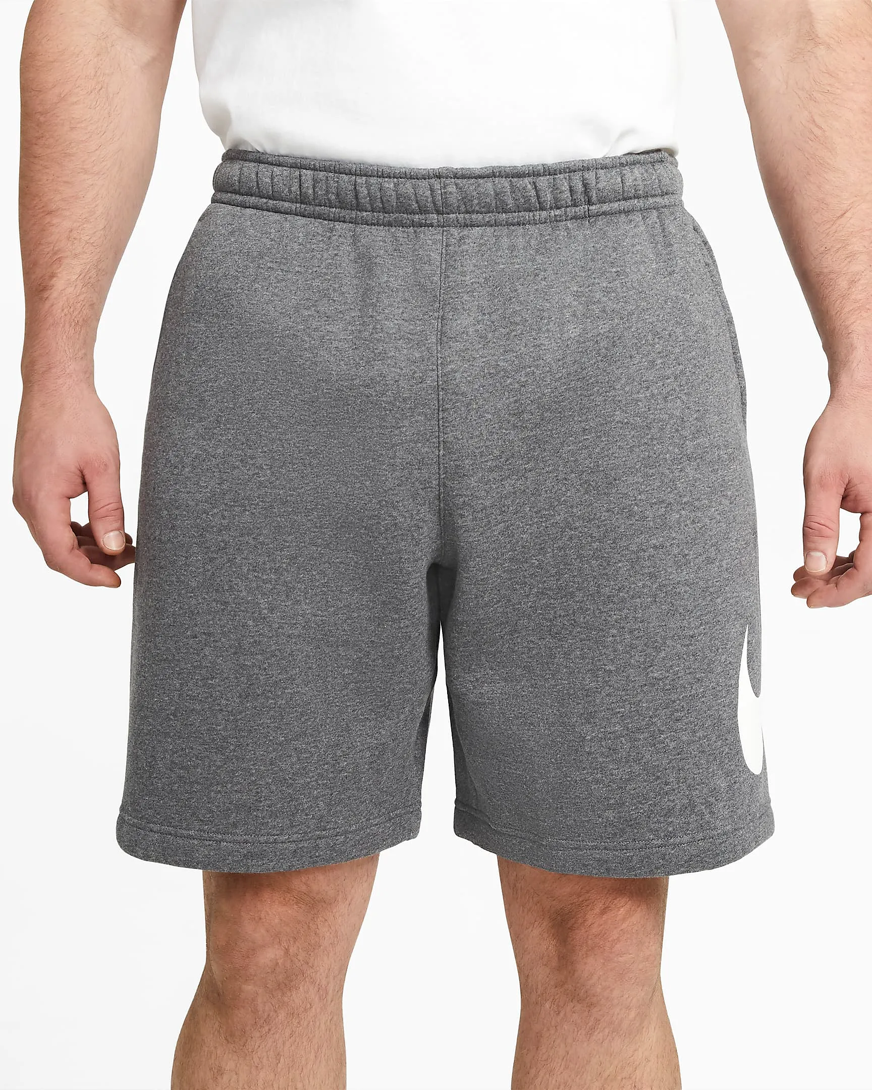 Nike Men's Sportswear Club Shorts - Charcoal Heather / White