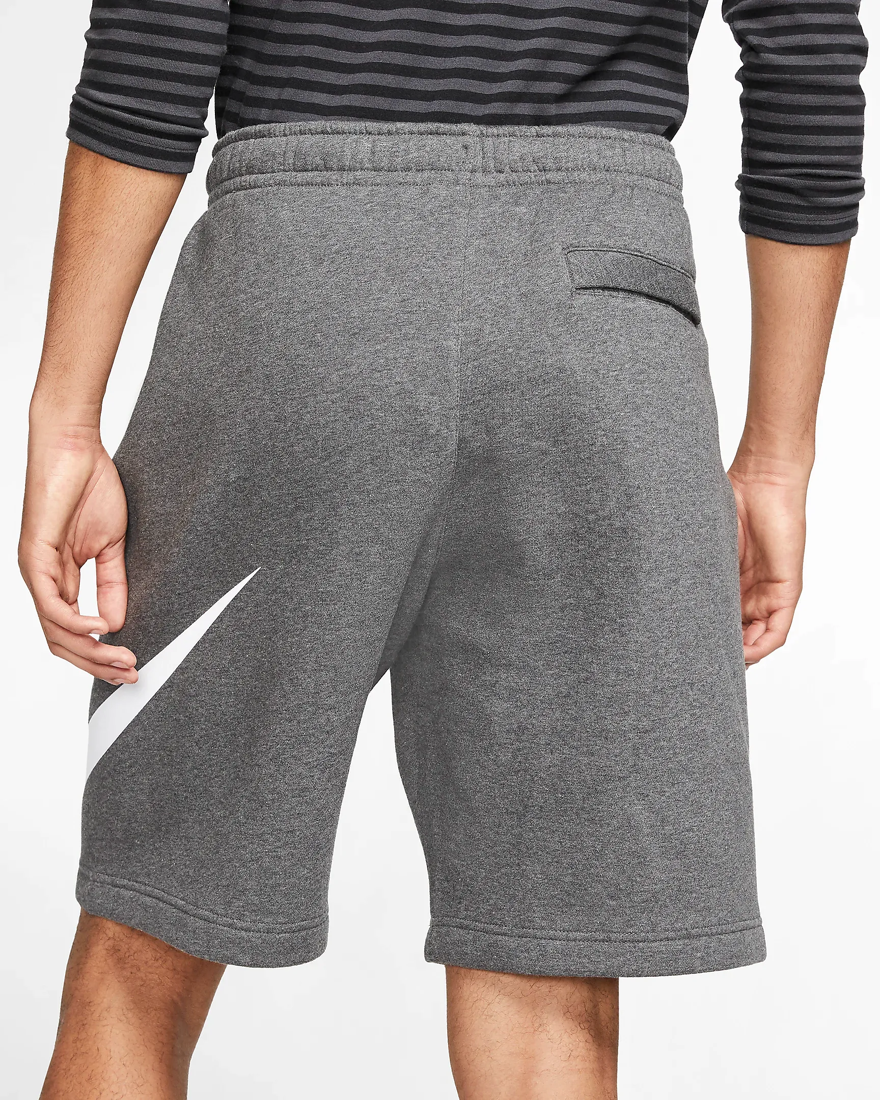 Nike Men's Sportswear Club Shorts - Charcoal Heather / White