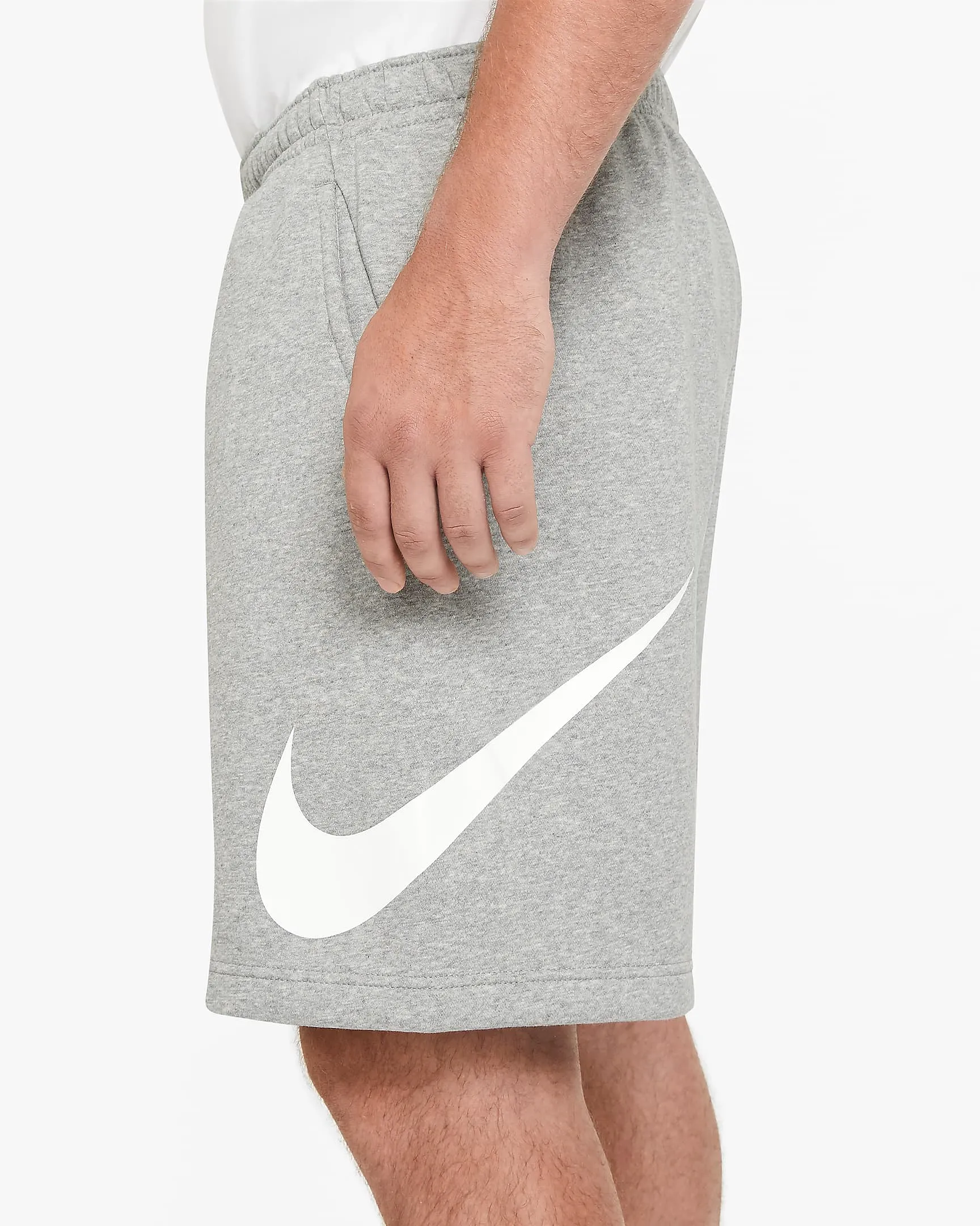 Nike Men's Sportswear Club Shorts - Dark Grey Heather / White