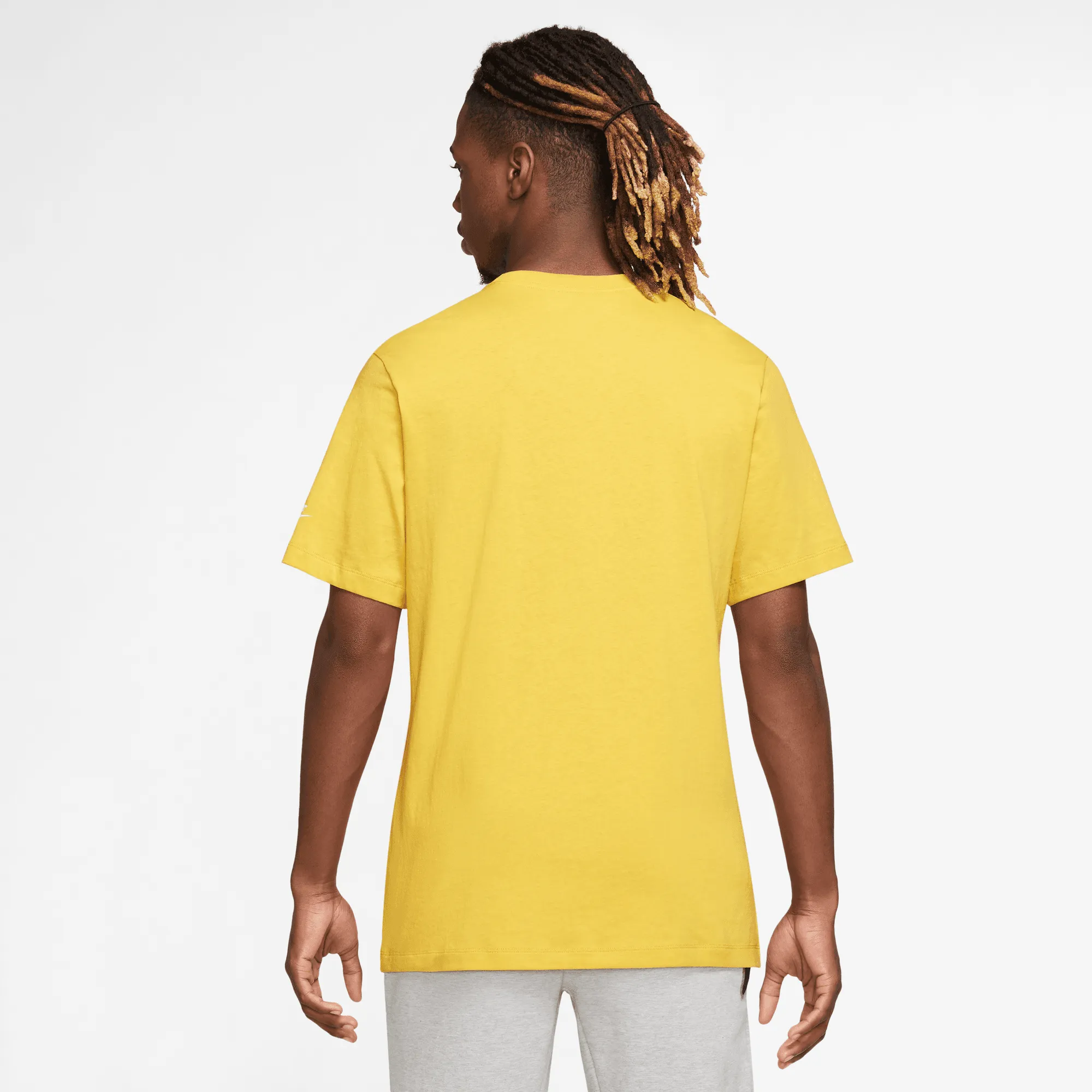 Nike Sportswear Club Yellow Embroidered Graphic T-Shirt