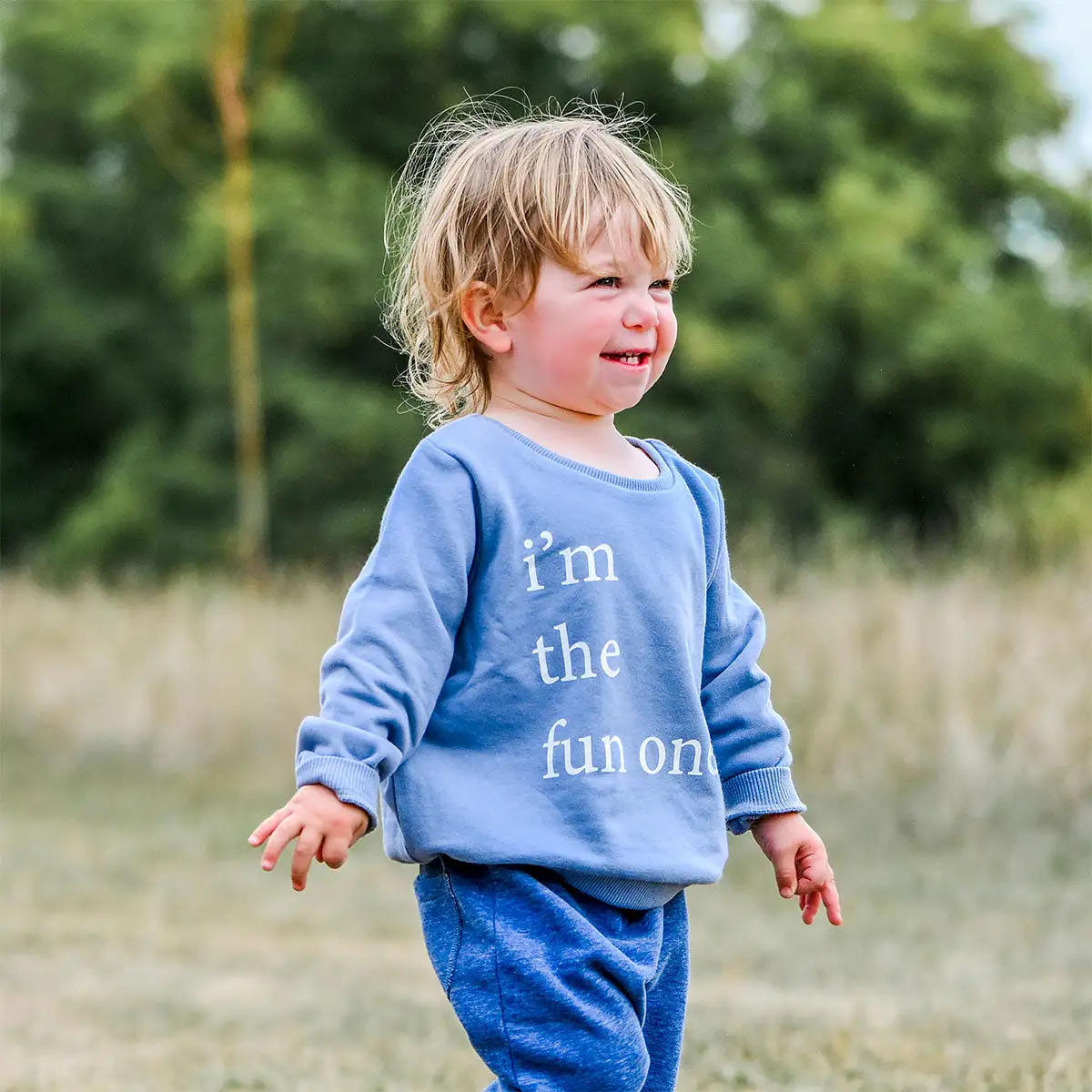 oh baby! Brooklyn Boxy Sweatshirt i'm the fun one Print - Fog