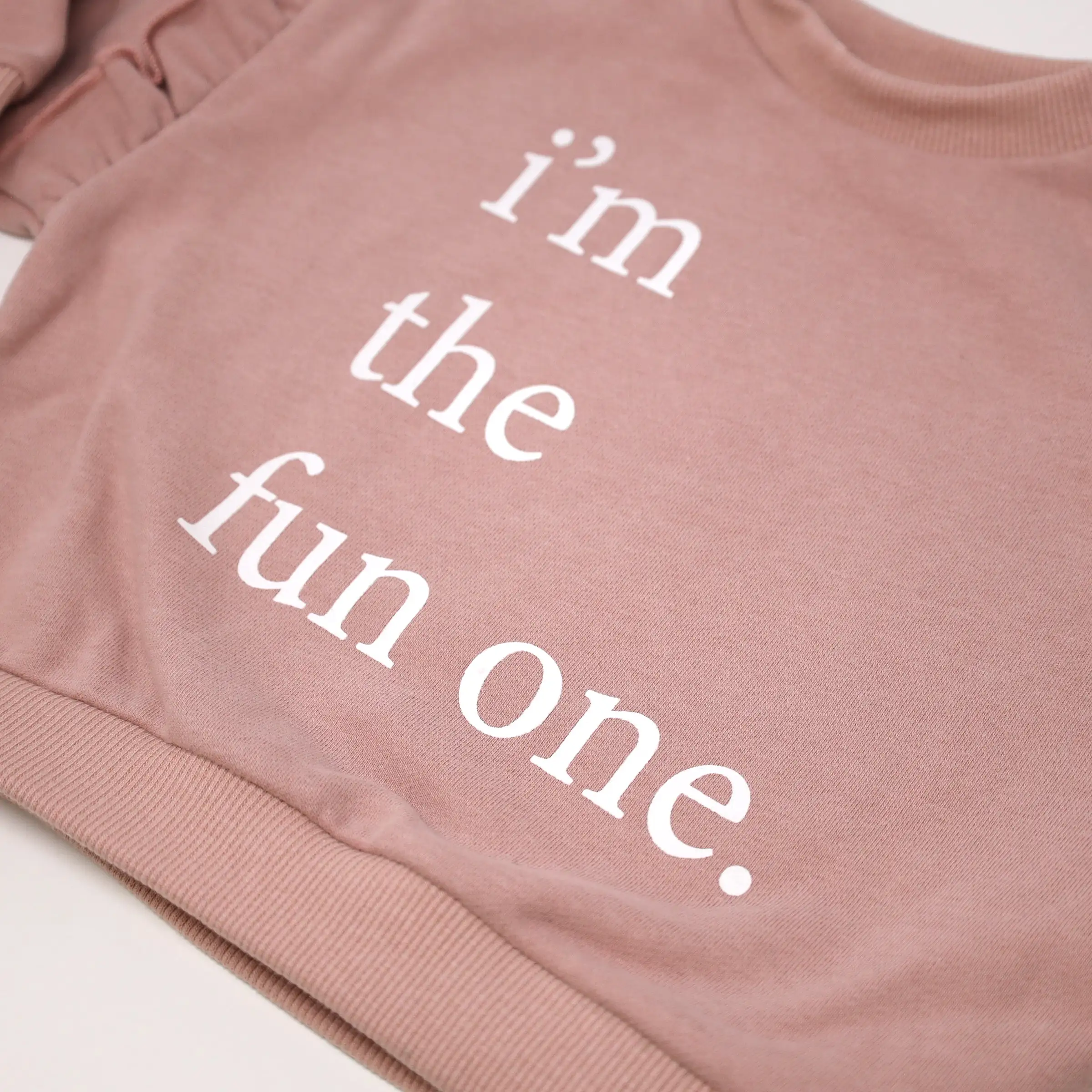 oh baby! Millie Slouch Sweatshirt i'm the fun one Print - Blush