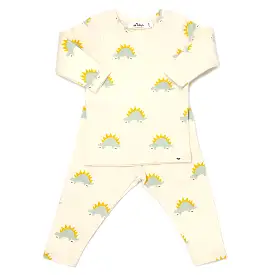 oh baby! Two Piece Set Mist Stegosaurus Print - Vanilla