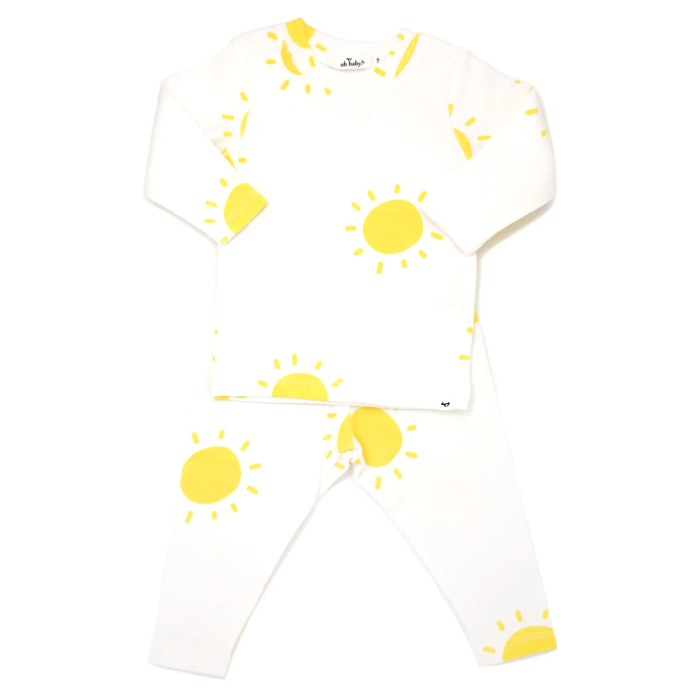 oh baby! Two Piece Set - Sunshine Print - Cream