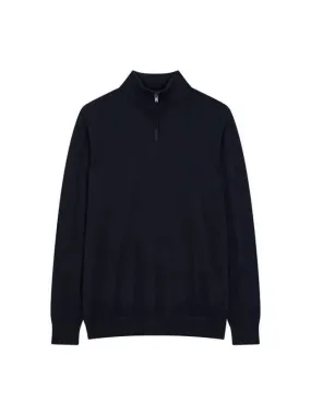 Overseas Station Season Big Chance 8 18 Men s Half Zipper High Neck Wool Knit Dark Navy 270176