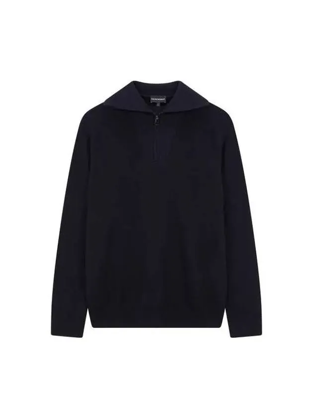 Overseas Station Season Big Chance 8 18 Minho PICK Men s Ribbed Wool Half Zip up Pullover Dark Navy 271556