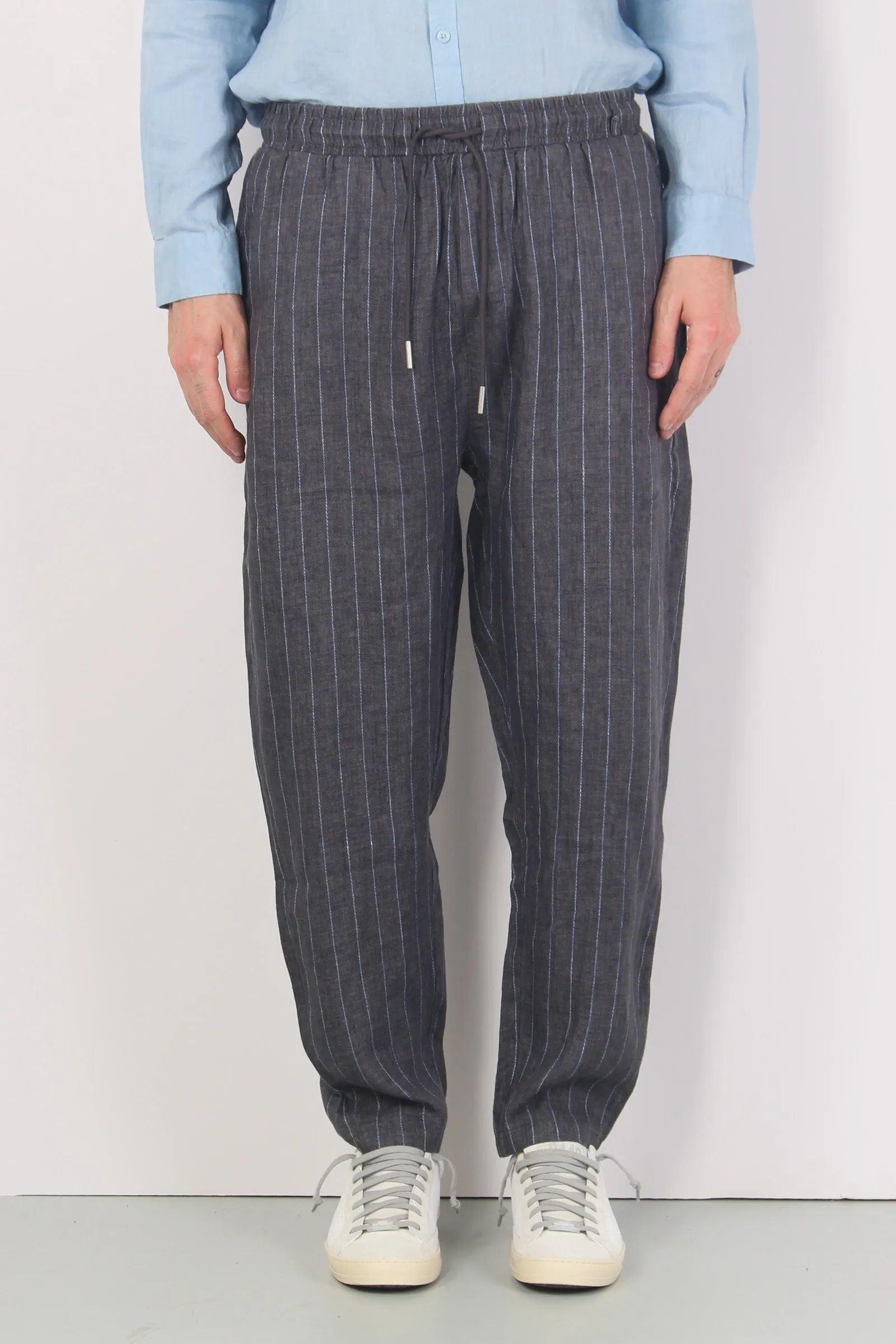 Pantalaccio Misto Lino Dark Grey