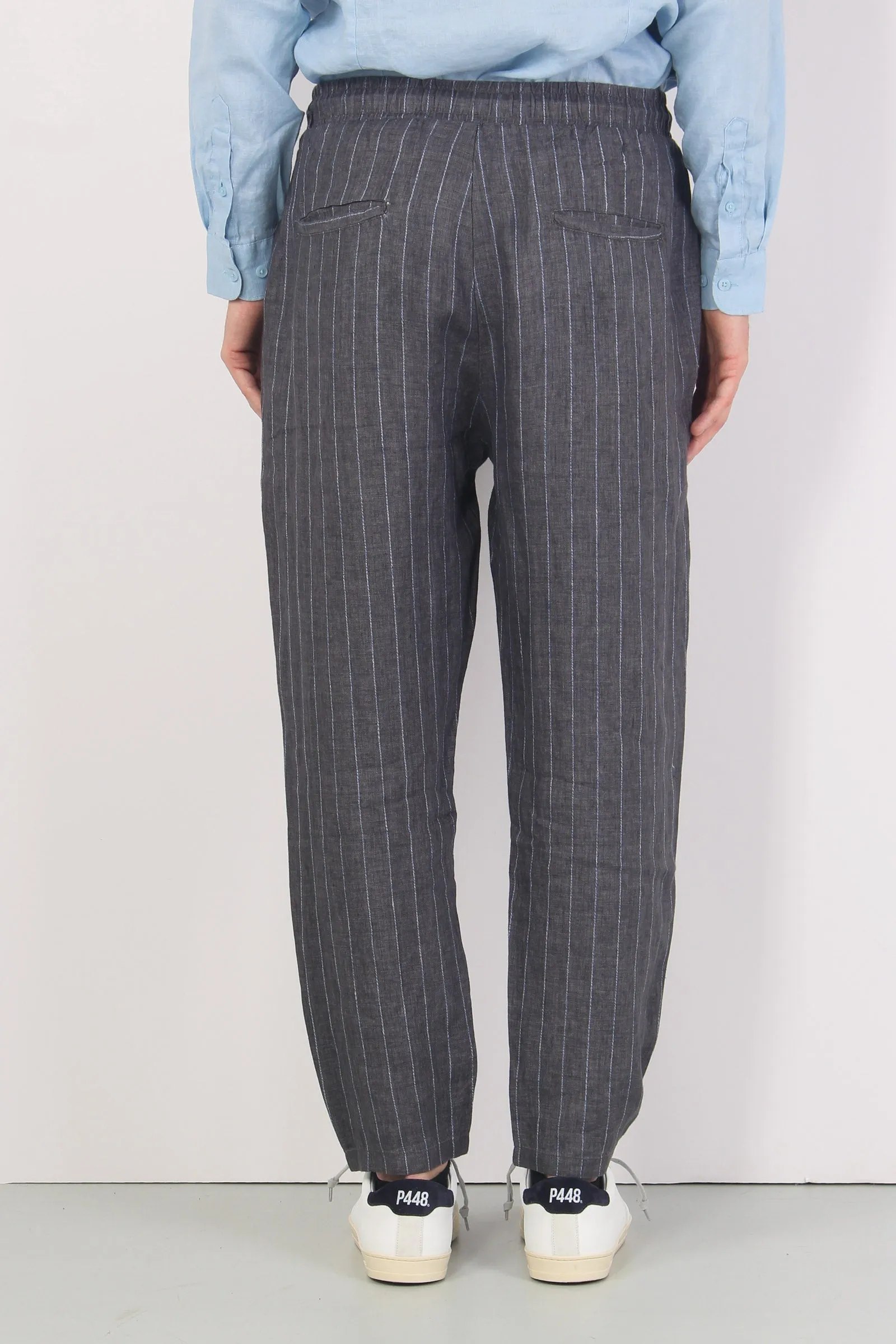 Pantalaccio Misto Lino Dark Grey