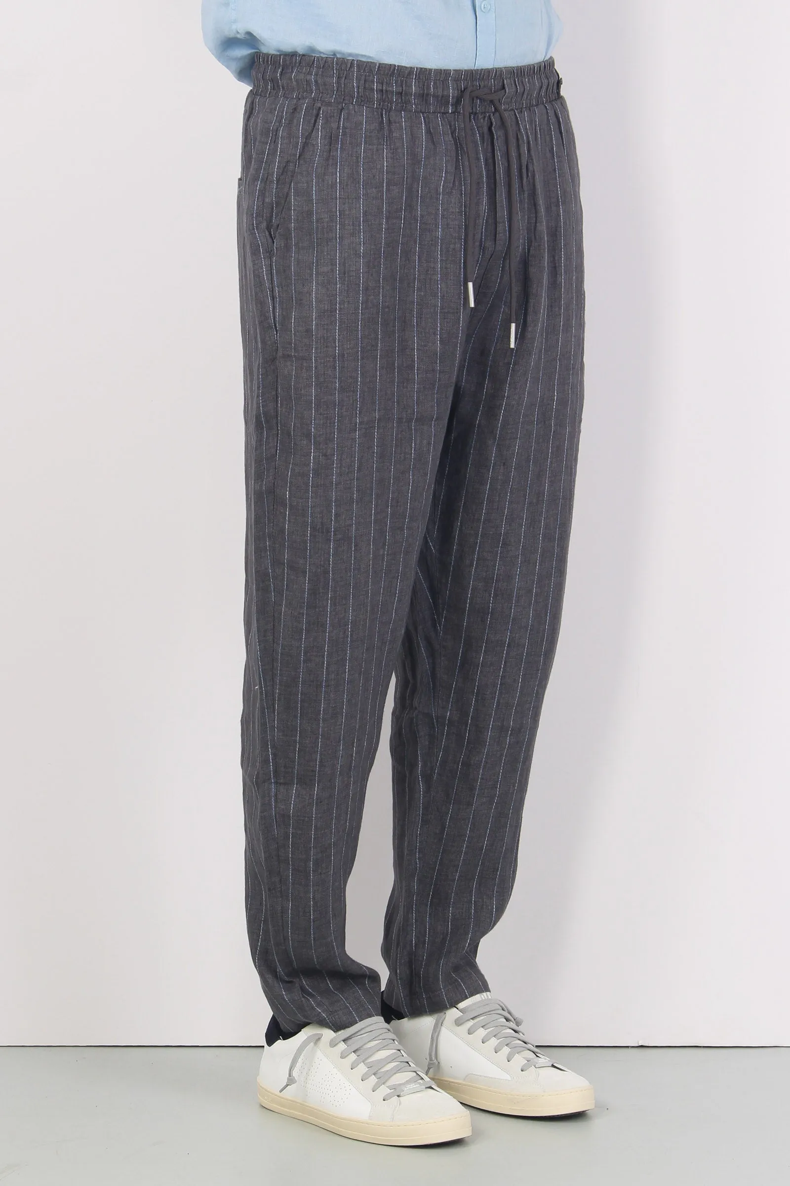 Pantalaccio Misto Lino Dark Grey