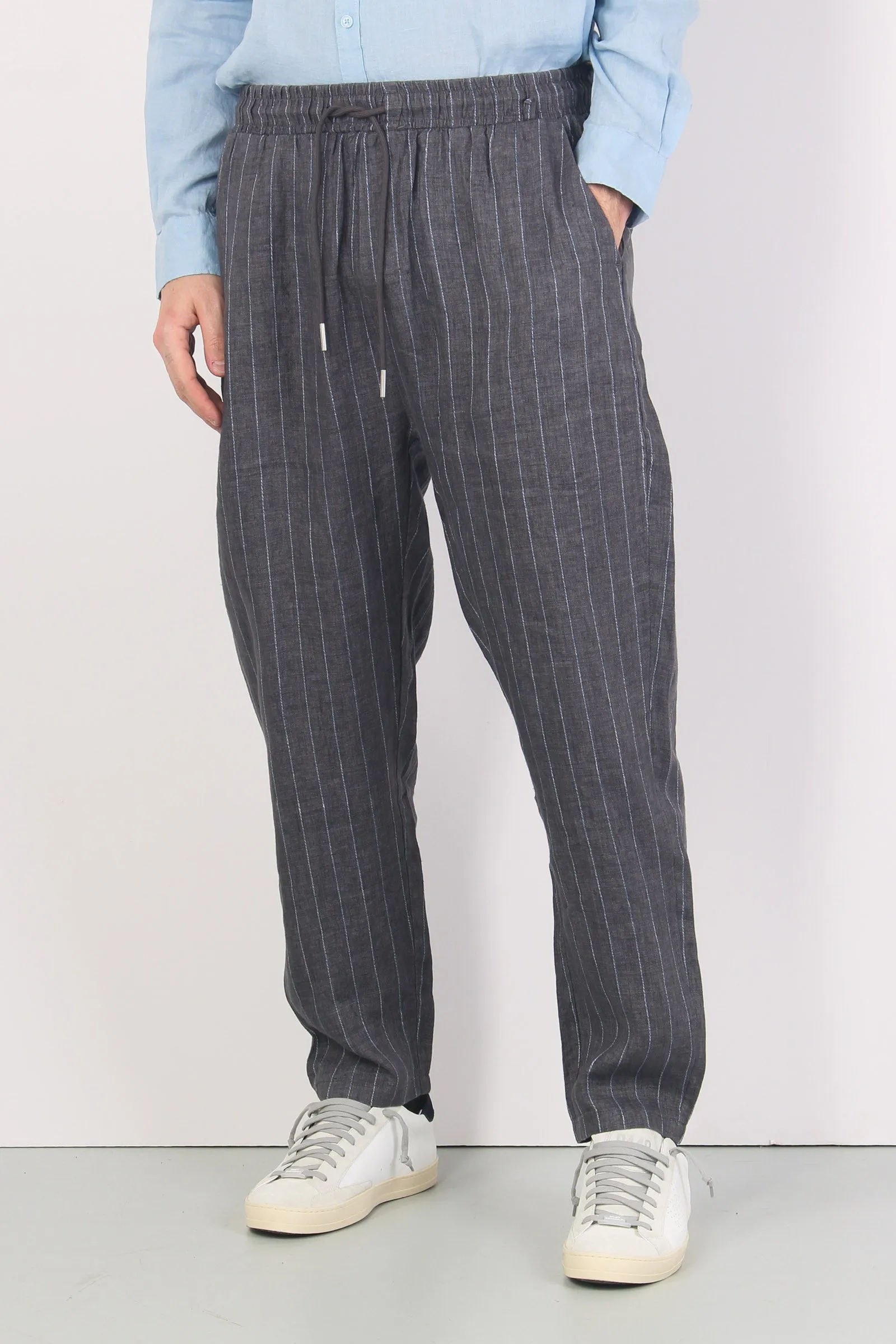 Pantalaccio Misto Lino Dark Grey