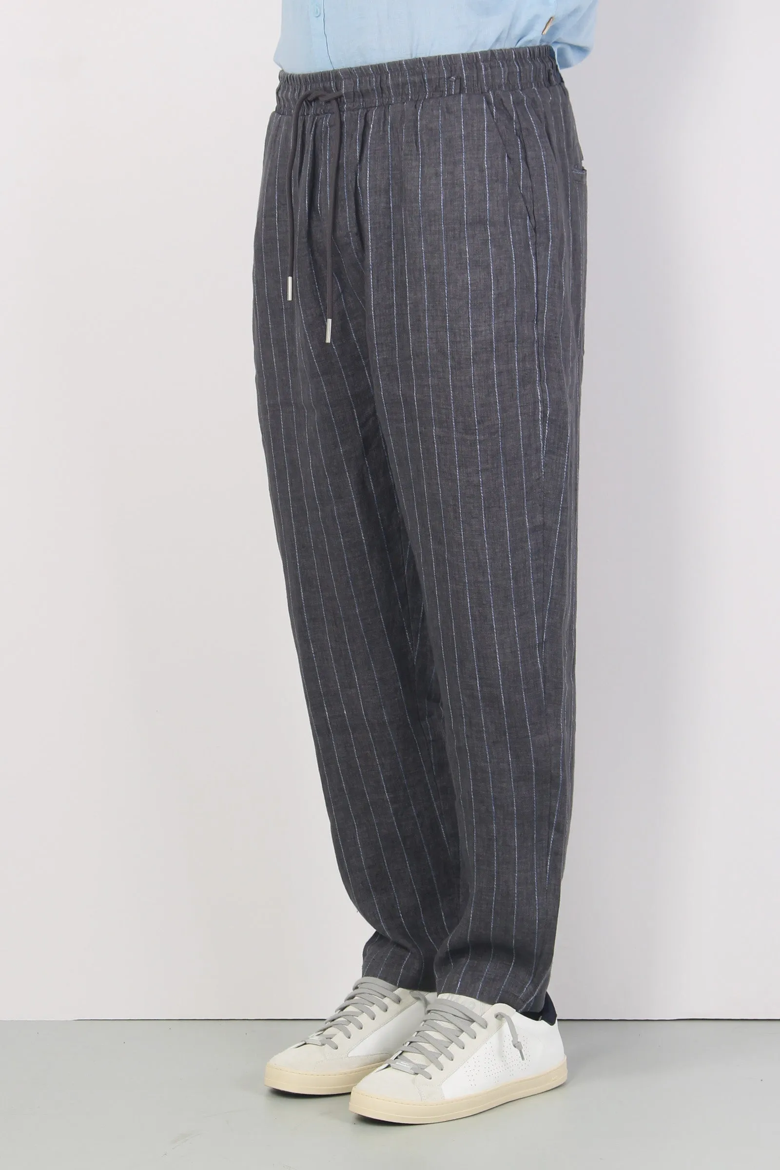 Pantalaccio Misto Lino Dark Grey