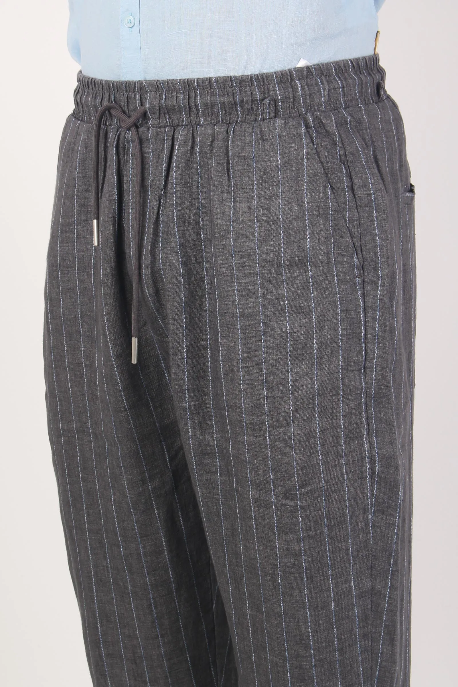 Pantalaccio Misto Lino Dark Grey