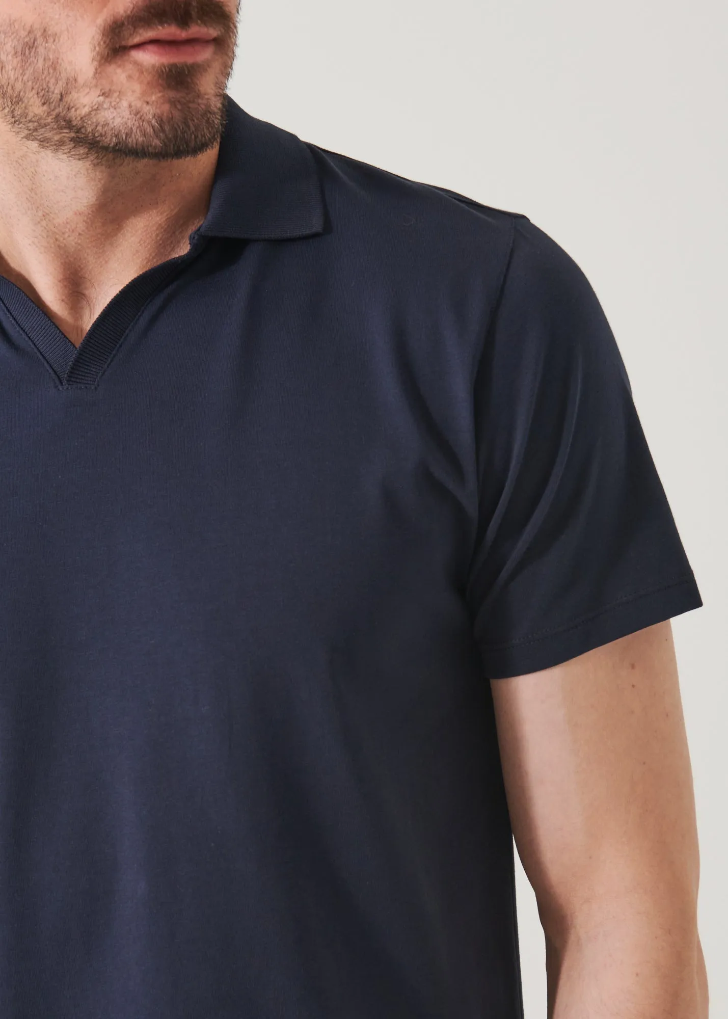 PIMA COTTON STRETCH OPEN POLO