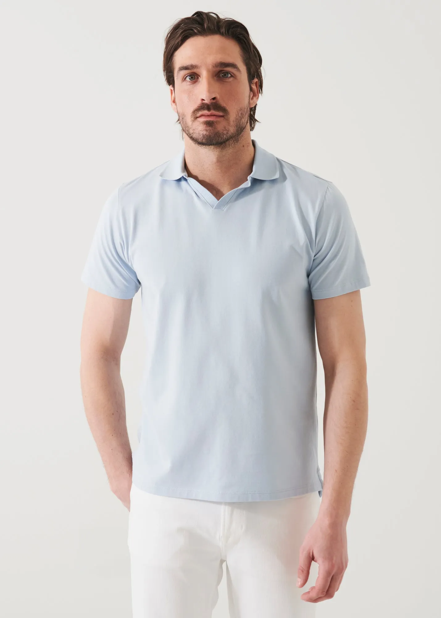 PIMA COTTON STRETCH OPEN POLO