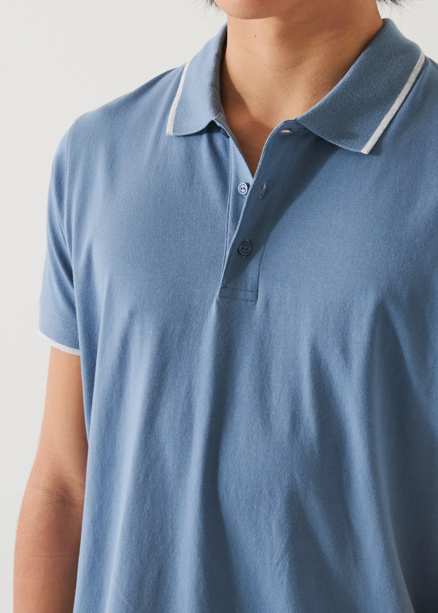 PIMA COTTON STRETCH TIPPED POLO